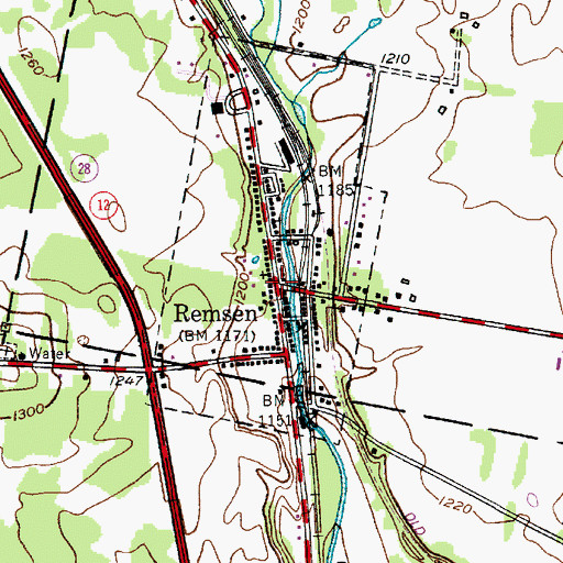 Topographic Map of Remsen, NY