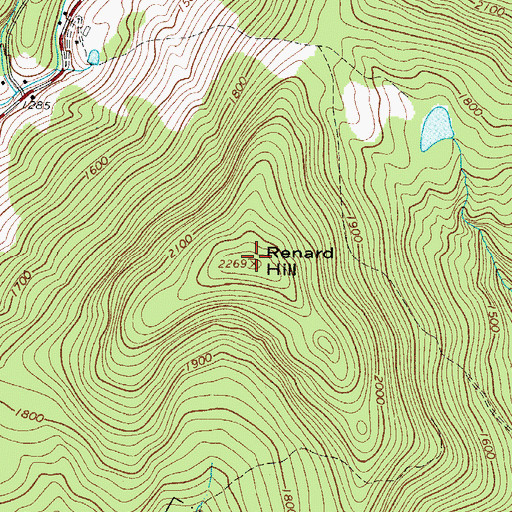 Topographic Map of Renard Hill, NY