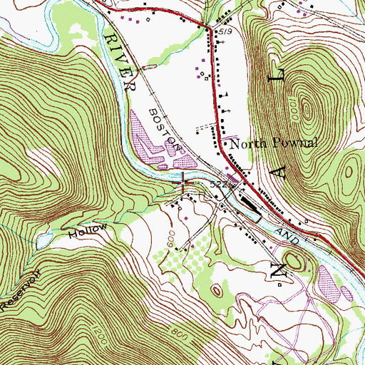 Topographic Map of Reservoir Hollow, VT