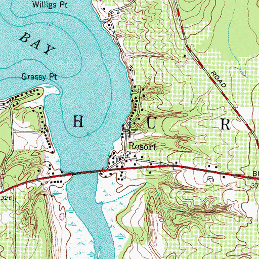 Topographic Map of Resort, NY