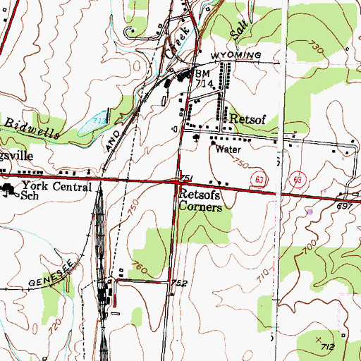 Topographic Map of Retsofs Corners, NY