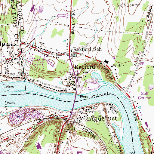 Topographic Map of Rexford, NY
