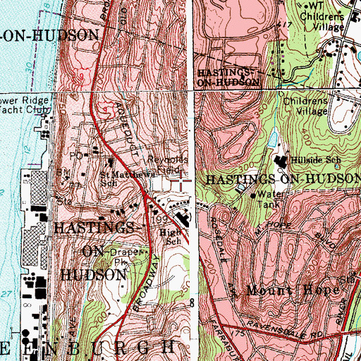 Topographic Map of Reynolds Field, NY