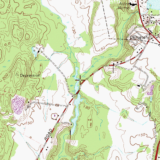 Topographic Map of Rhinebeck Kill, NY