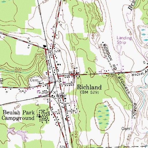 Topographic Map of Richland, NY