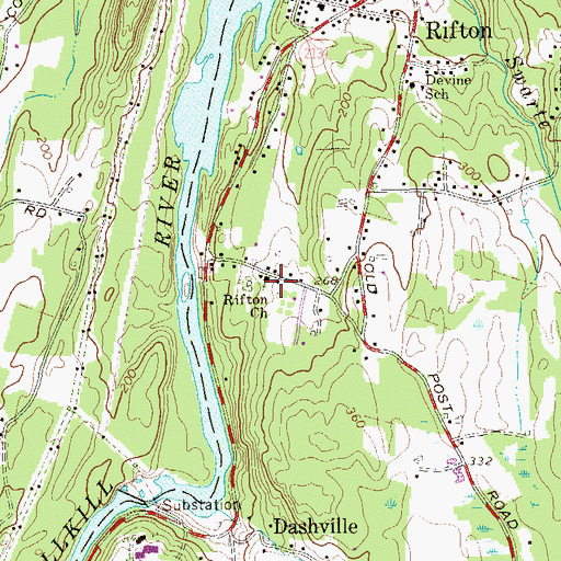 Topographic Map of Rifton Church, NY