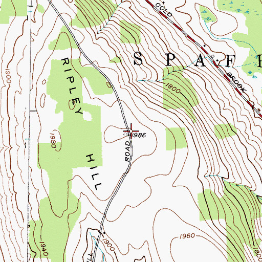 Topographic Map of Ripley Hill, NY