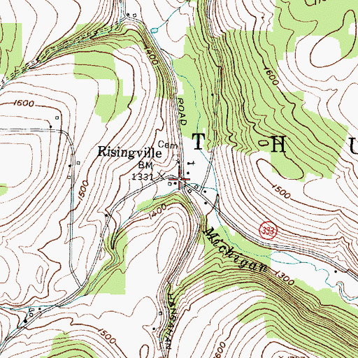 Topographic Map of Risingville, NY