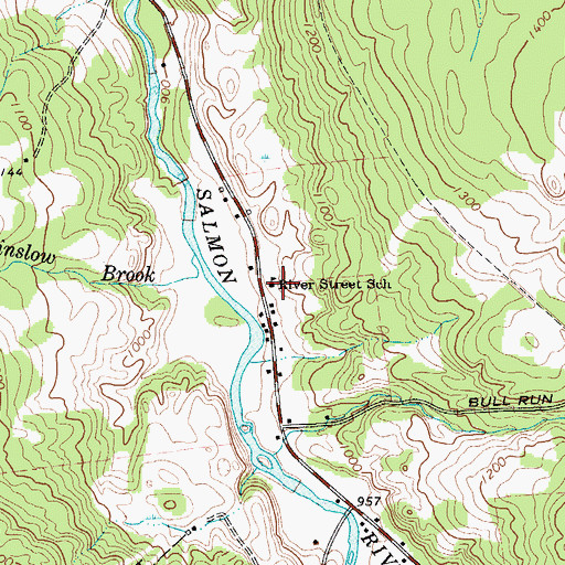 Topographic Map of River Street School, NY
