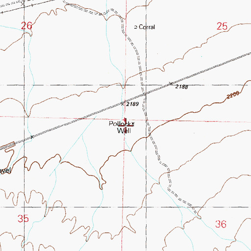 Topographic Map of Pollock Well, AZ