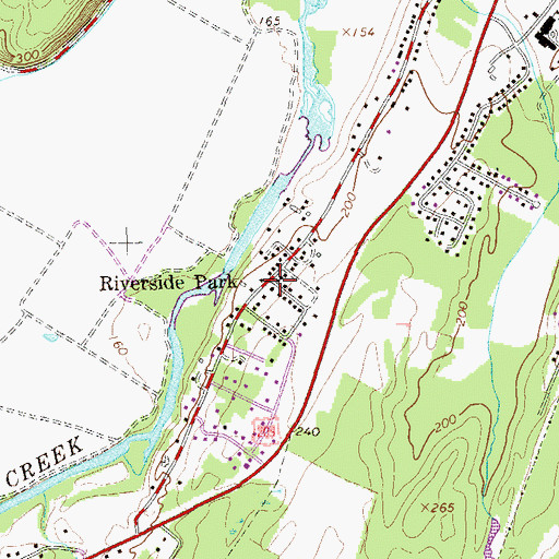 Topographic Map of Riverside Park, NY