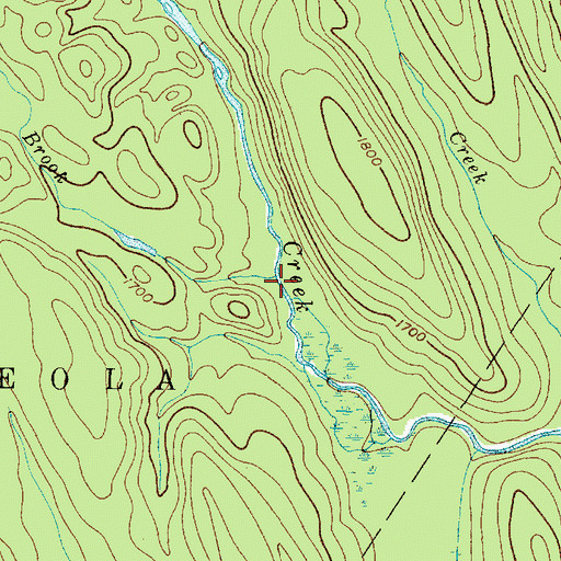 Topographic Map of Roaring Brook, NY
