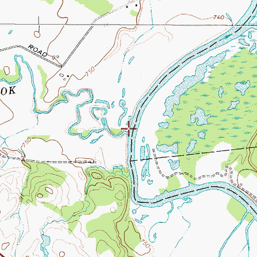 Topographic Map of Roaring Brook, NY
