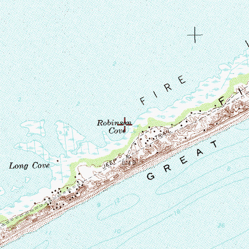 Topographic Map of Robinson Cove, NY