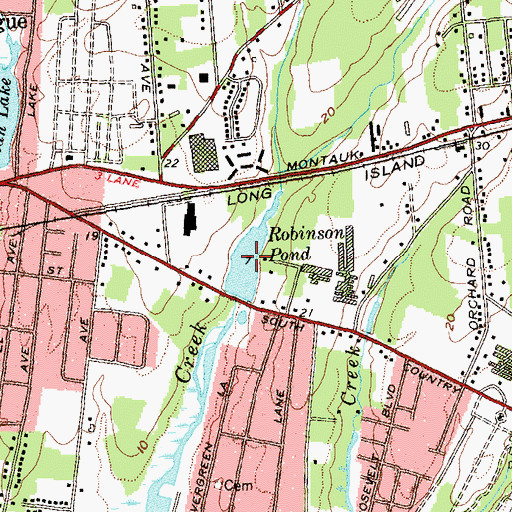 Topographic Map of Robinson Pond, NY