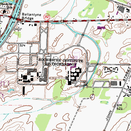 Topographic Map of Rochester Institute of Technology, NY