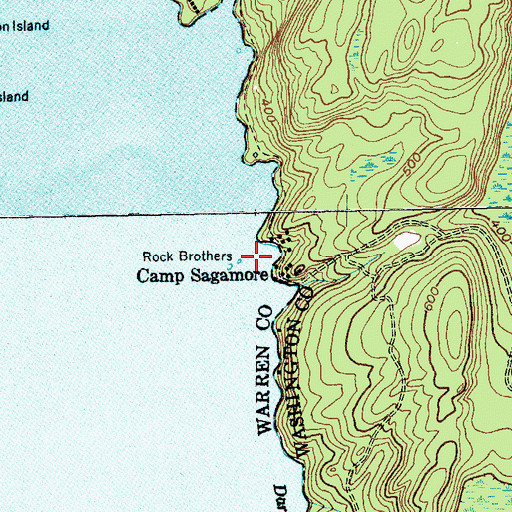 Topographic Map of Rock Brothers, NY