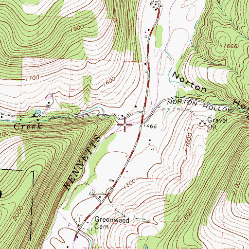 Topographic Map of Rock Creek, NY