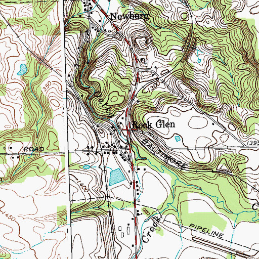Topographic Map of Rock Glen, NY