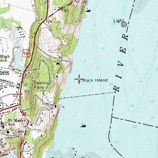 Topographic Map of Rock Island, NY