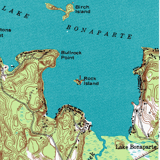 Topographic Map of Rock Island, NY