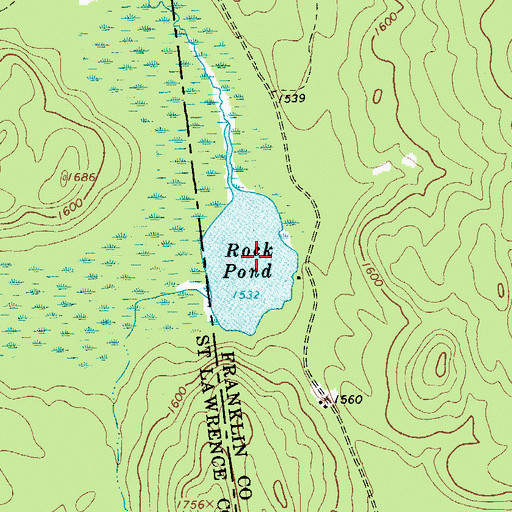 Topographic Map of Rock Pond, NY