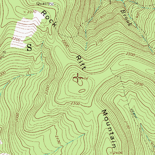 Topographic Map of Rock Rift Mountain, NY