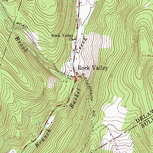 Topographic Map of Rock Valley, NY