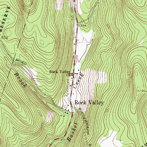 Topographic Map of Rock Valley Church, NY