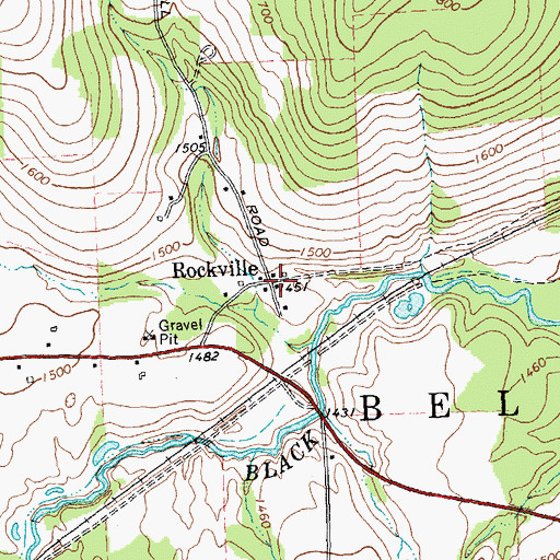 Topographic Map of Rockville, NY