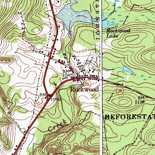 Topographic Map of Rockwood, NY