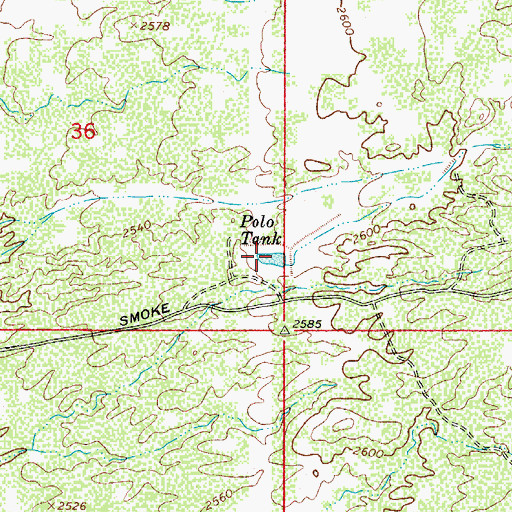 Topographic Map of Polo Tank, AZ