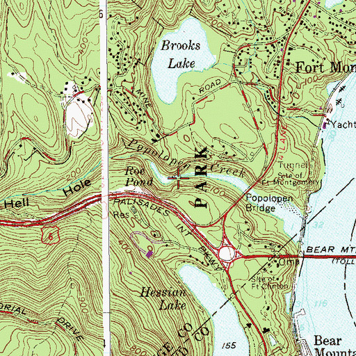 Topographic Map of Roe Pond, NY