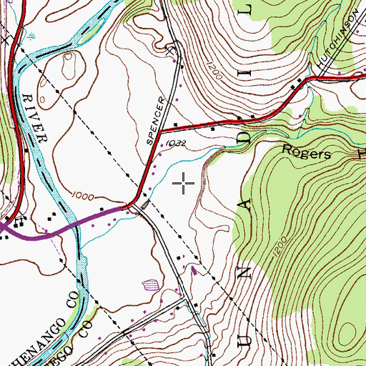 Topographic Map of Rogers Hollow, NY