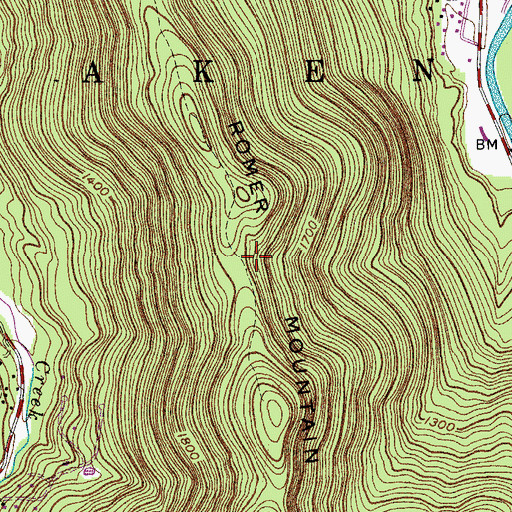 Topographic Map of Romer Mountain, NY