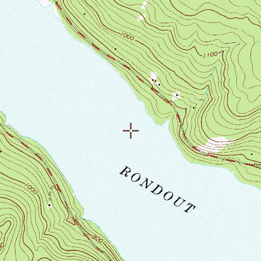 Topographic Map of Rondout Reservoir, NY