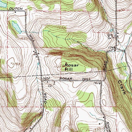 Topographic Map of Rosar Hill, NY