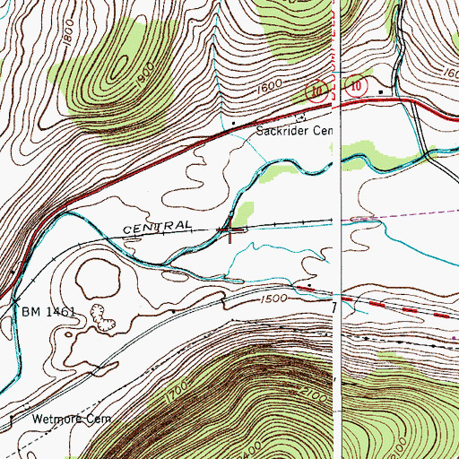 Topographic Map of Rose Brook, NY