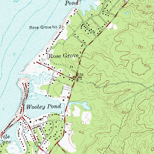 Topographic Map of Rose Grove, NY