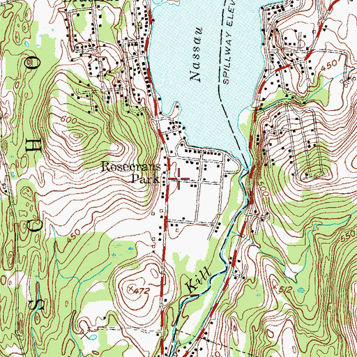 Topographic Map of Rosecrans Park, NY