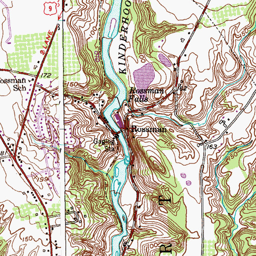 Topographic Map of Rossman, NY