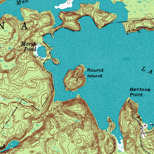 Topographic Map of Round Island, NY