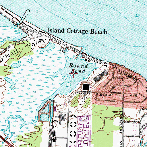 Topographic Map of Round Pond, NY
