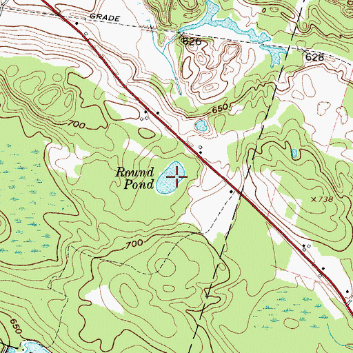 Topographic Map of Round Pond, NY