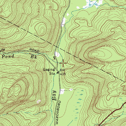 Topographic Map of Round Pond Brook, NY
