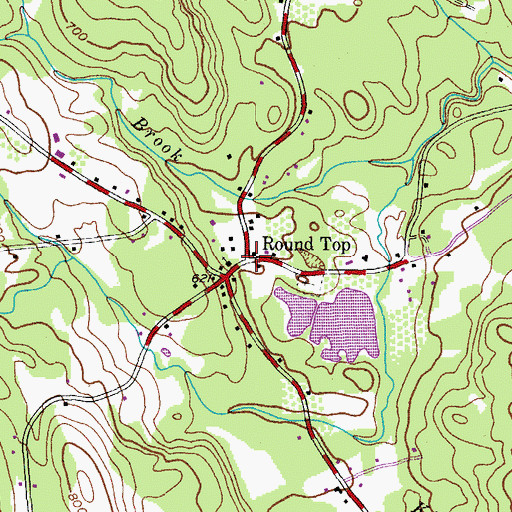 Topographic Map of Round Top, NY