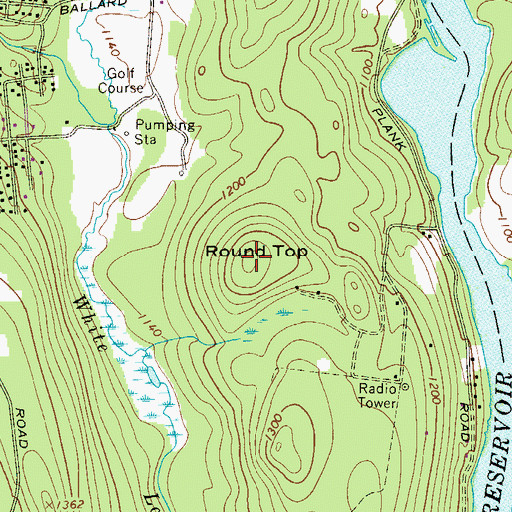 Topographic Map of Round Top, NY