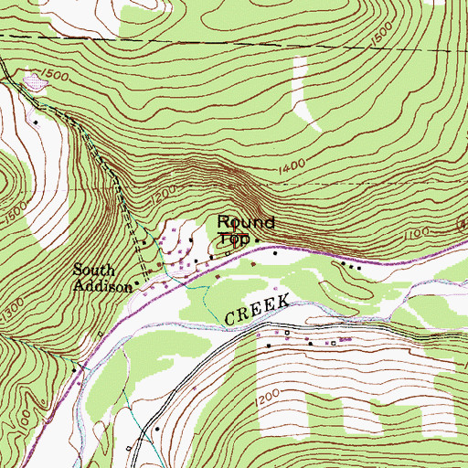 Topographic Map of Round Top, NY