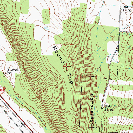 Topographic Map of Round Top, NY