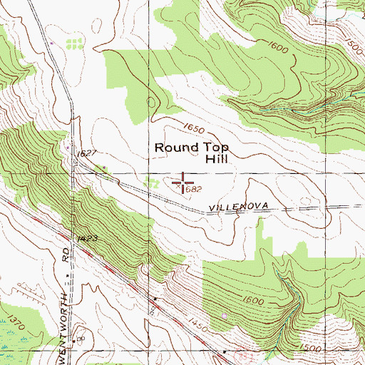 Topographic Map of Round Top Hill, NY